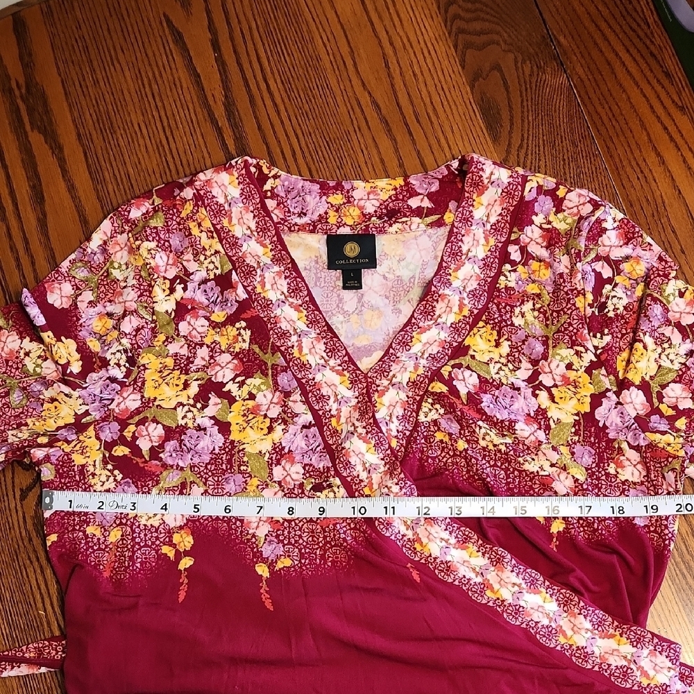 JM Collection Floral Belted Top - Picture 12 of 14